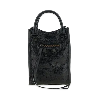 BALENCIAGA Women's le City Tote Phone Holder "Black"