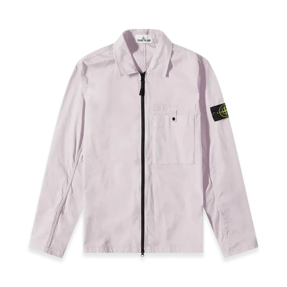 Stone Island 12619 Supima Cotton Twill Stretch-TC Garment Dyed Overshirt - 22SS "Rose Pink"