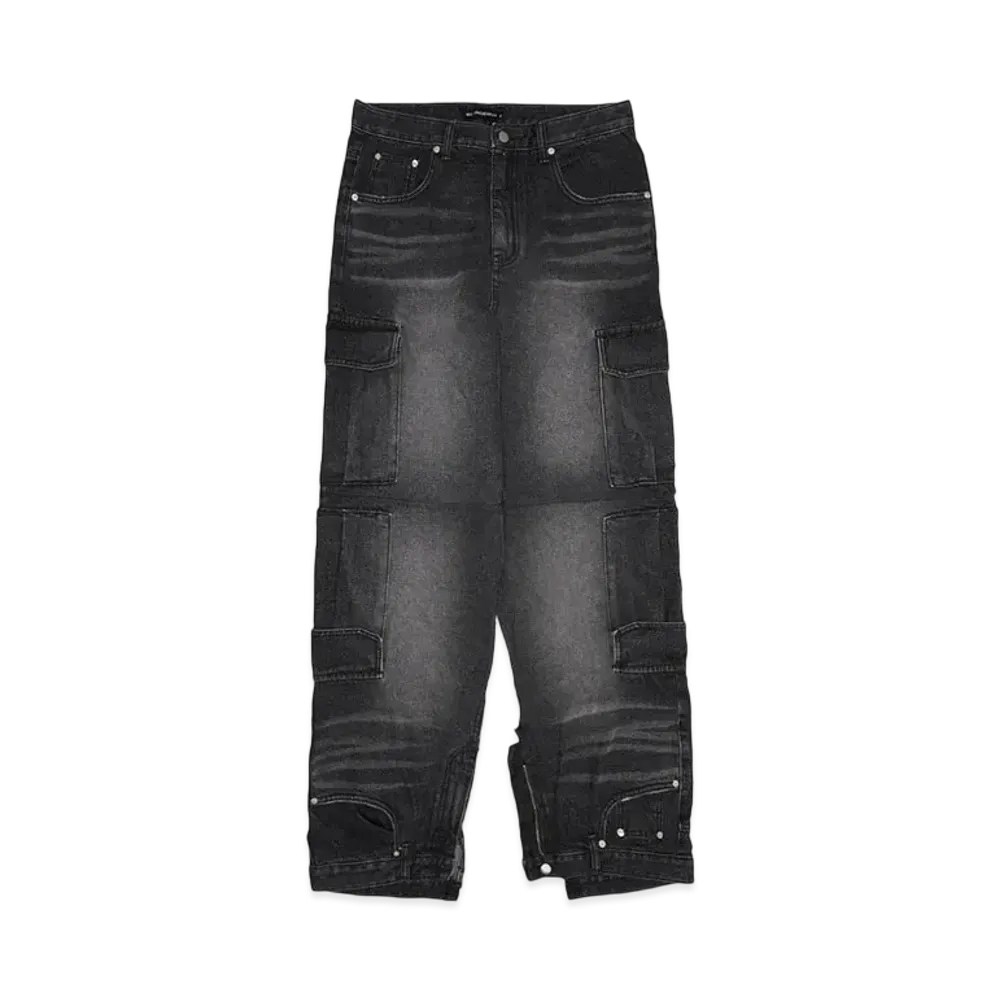 SURGERY cargo double jeans "BLACK DENIM"