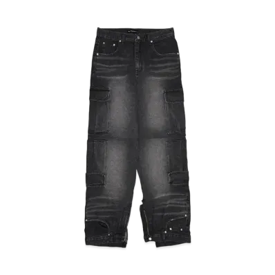 SURGERY cargo double jeans "BLACK DENIM"