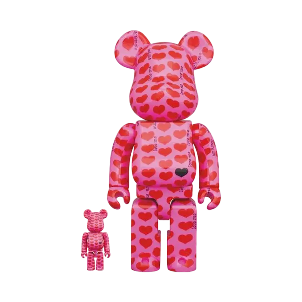Bearbrick Pink Heart 100% & 400%