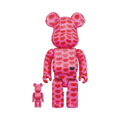 Bearbrick Pink Heart 100% & 400%