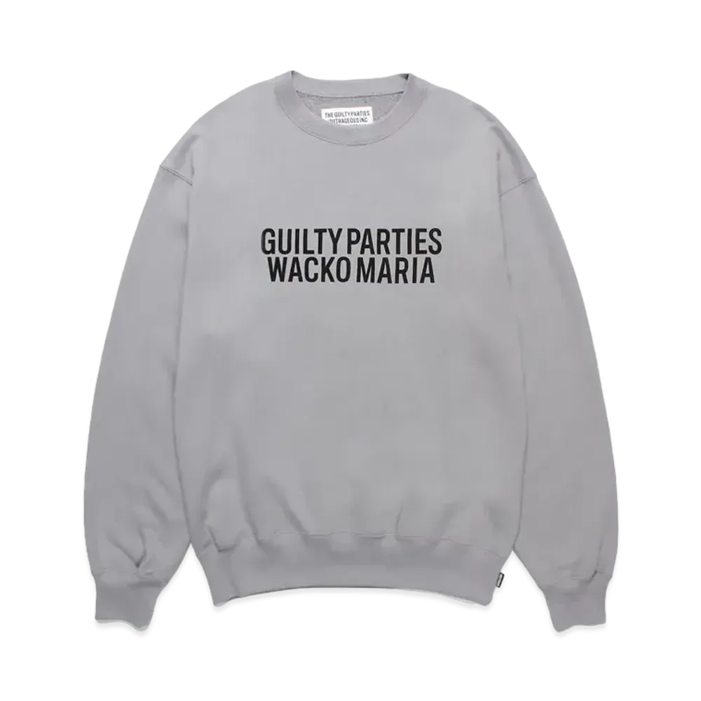 WACKO MARIA Middle Weight Crew Neck Sweat Shirt "Gray"