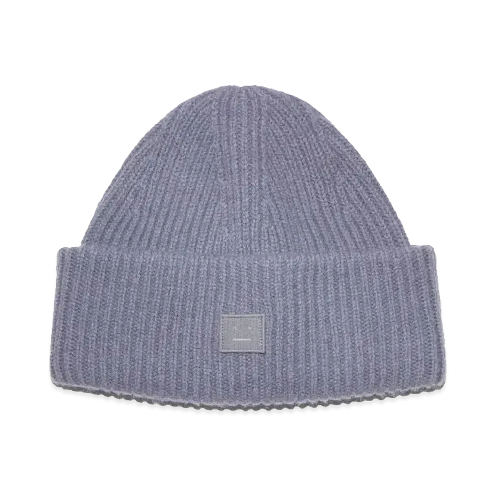 Acne Studios Small Face Logo Beanie "Faded Purple"