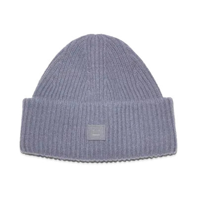 Acne Studios Small Face Logo Beanie "Faded Purple"