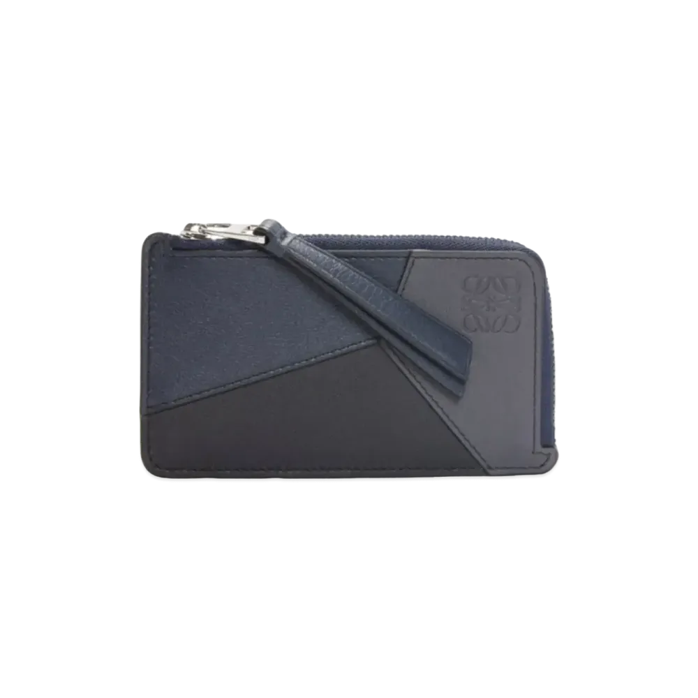 LOEWE Puzzle Coin Card Holder Classic Calf "Deep Navy/Anthra Site"