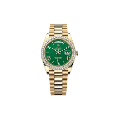 ROLEX Day-Date 40mm Yellow Gold Diamond 228398TBR "Green"
