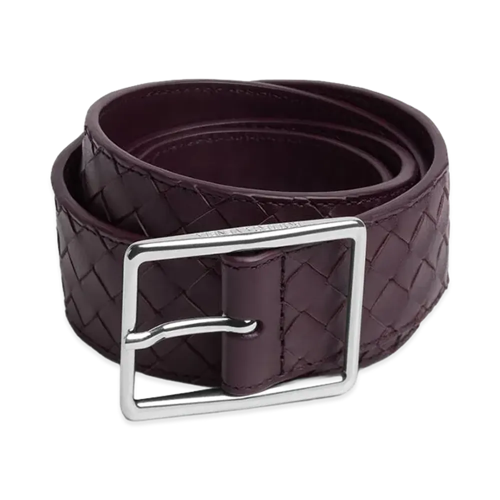 Bottega Veneta Intrecciato Piccolo Belt "Dark Barolo"
