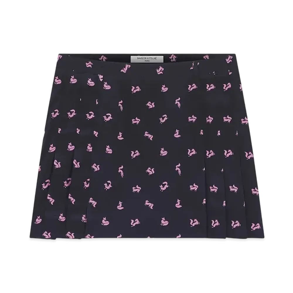 Maison Kitsune Pleated Mini Skirt "Black"