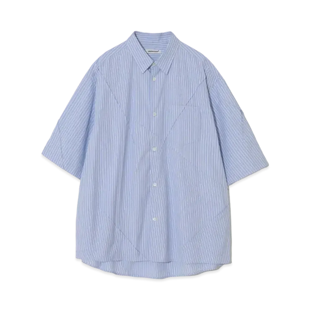 UNDERCOVER Cotton Striped Shirt "Blue"