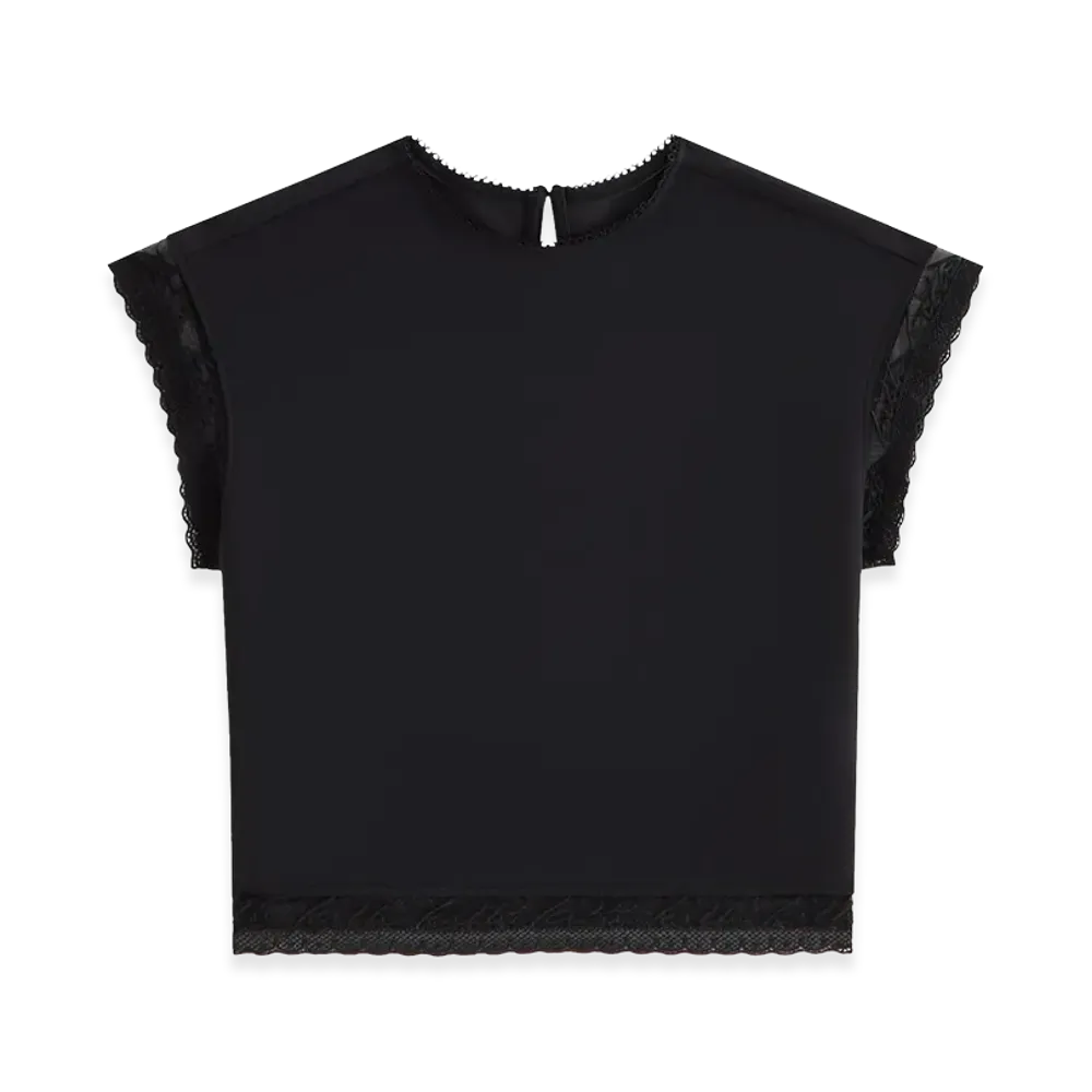 Kith x Lisa Women's Cara Cropped Tee "Black"