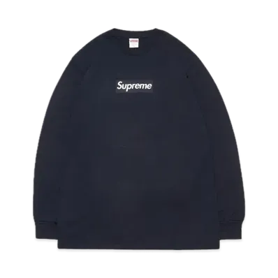 Supreme Box Logo L/S Tee "Navy"