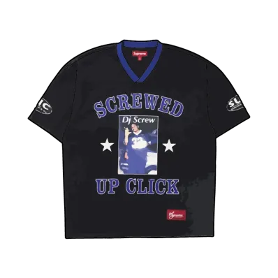 Supreme x DJ Screw Football Jersey "Black"