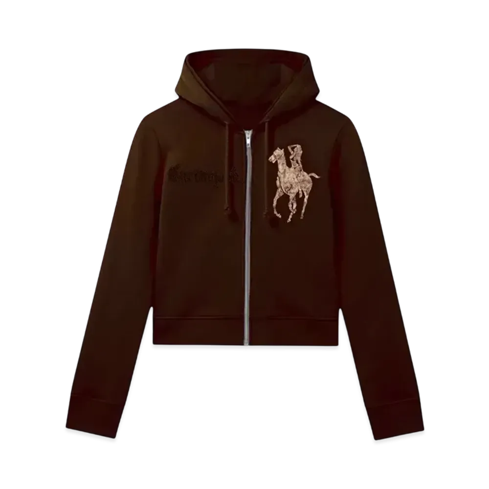 Travis Scott Cactus Jack x Mowalola Houston Zip Hoodie "Brown"