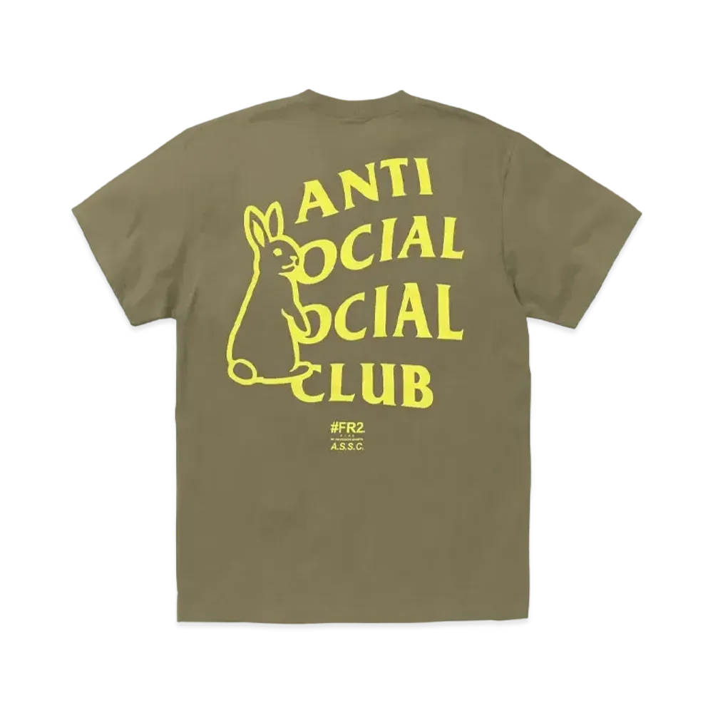 ANTI SOCIAL SOCIAL CLUB collaboration with #FR2 Rabbit Icon T-shirt "Brown"