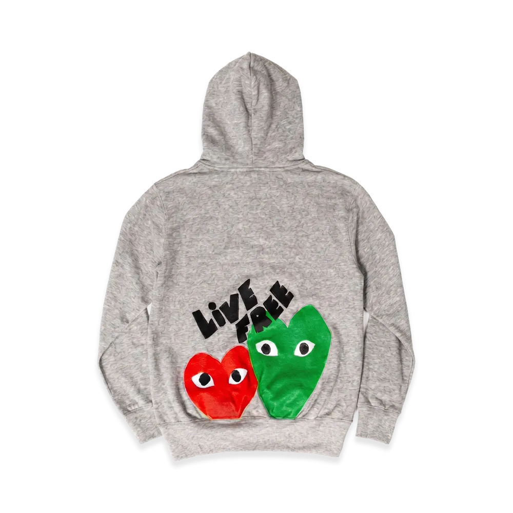 PLAY COMME des GARCONS MARKET PLAY Live Free Hoodie "Gray"