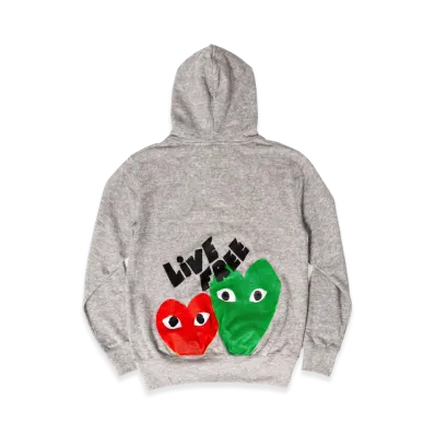 PLAY COMME des GARCONS MARKET PLAY Live Free Hoodie "Gray"