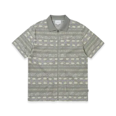 thisisneverthat Jungle Jacquard Zip Up Top "Grey"