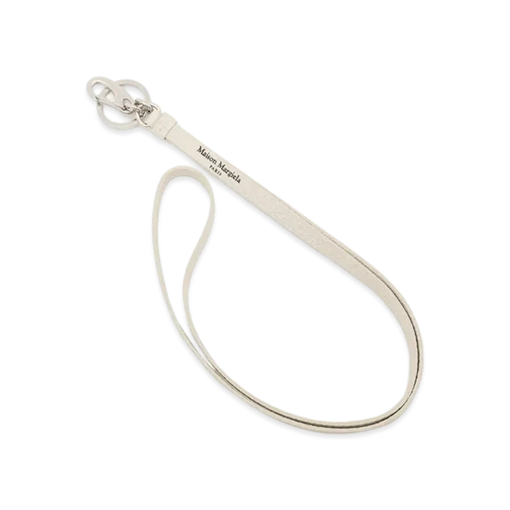 Maison Margiela Printed Logo Neck Keyring "Ivory"