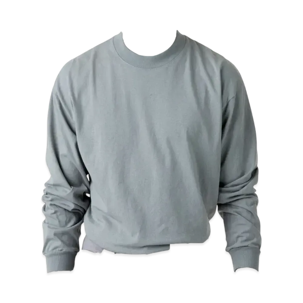 Los Angeles Apparel Long Sleeve Garment Dye Mockneck T-Shirt "Eucalyptus"