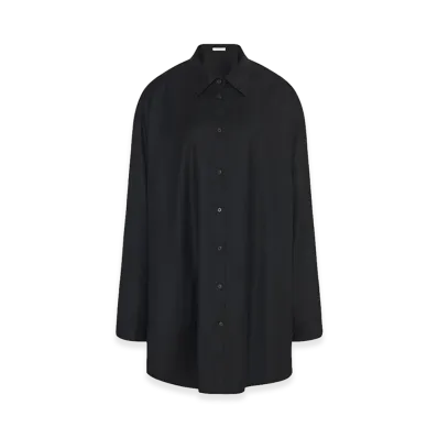 The Row Women's Caroline Virgin Wool Shirt "Black"