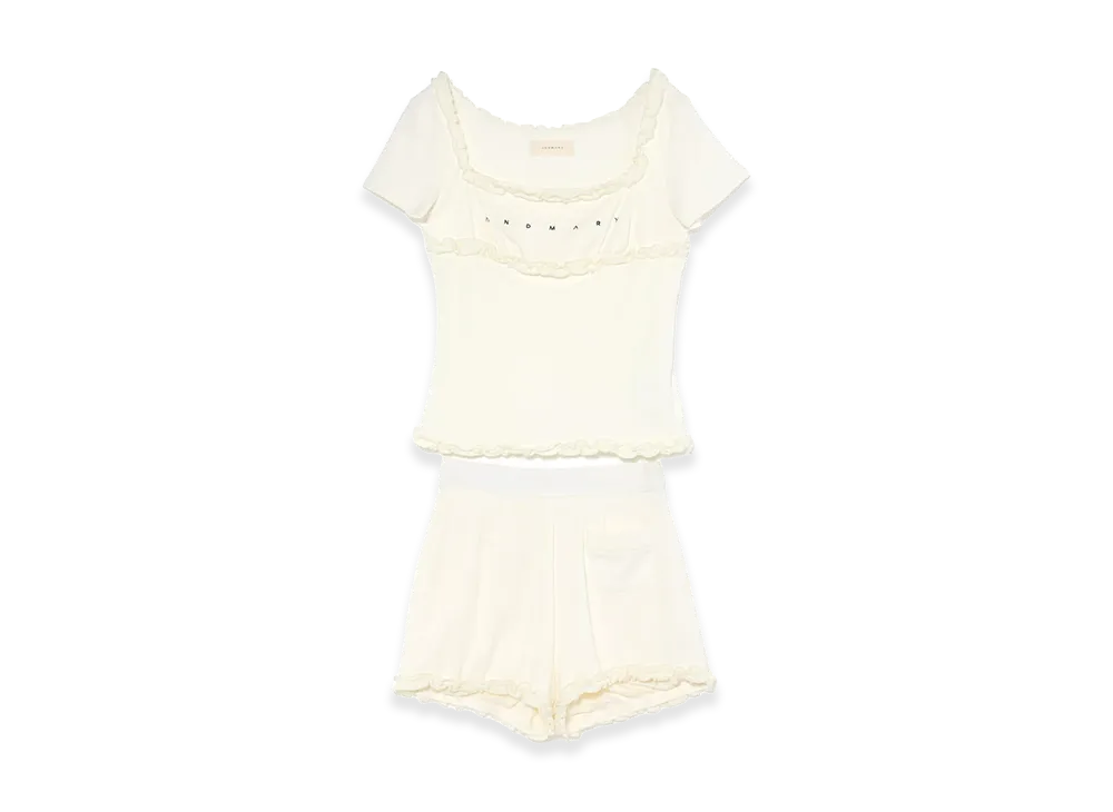 ANDMARY Women's Petito Mini Frill Set Up "Ivory"