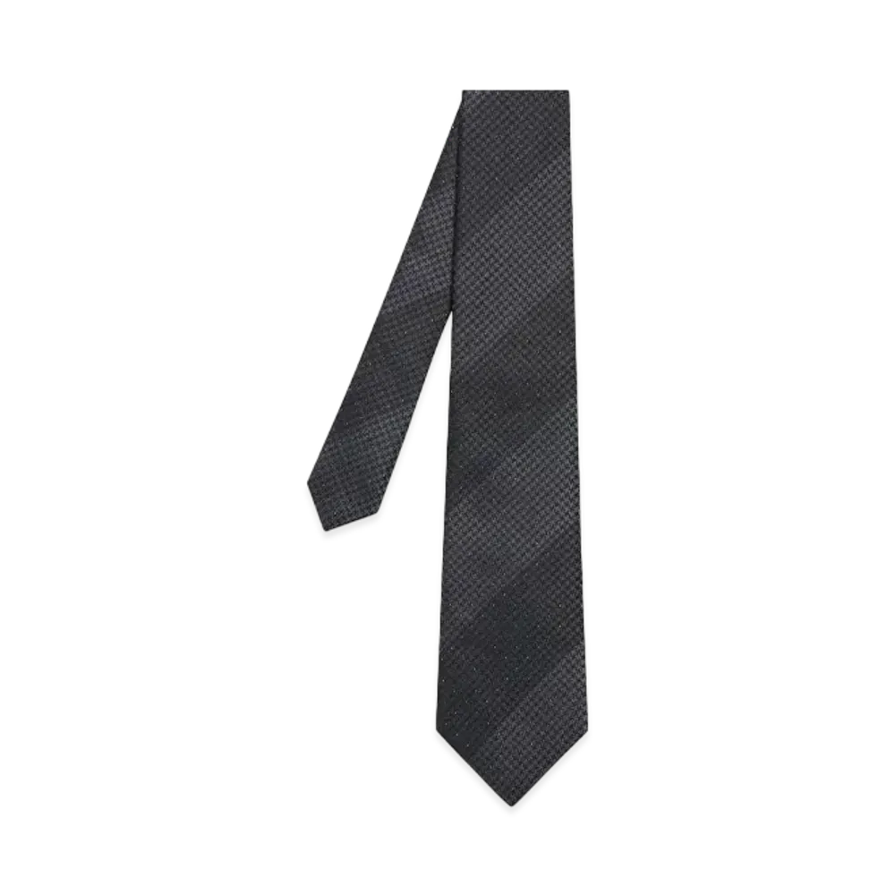 Paul Smith Layering Pattern Tie "DarkGray"