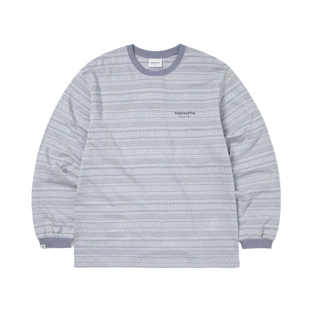 thisisneverthat Fair Isle Striped L/S Tee "Purple"