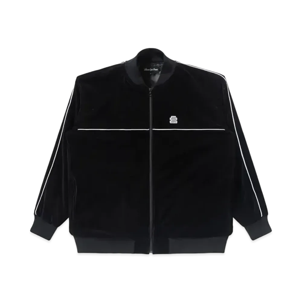 Black Eye Patch OG Label Piping Velour Track Jacket "Black"