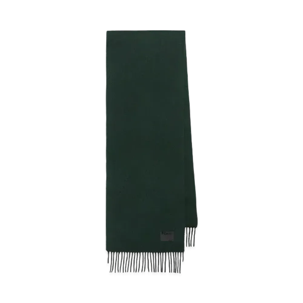 Paul Smith Solid Color Cashmere Blend Scarf "DarkGreen"