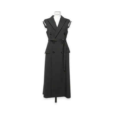 sacai Suiting Long Vest "Black"
