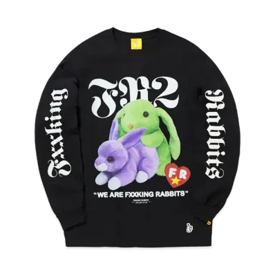 FR2 Stuffed Toy Long-sleeve T-shirt "Black"