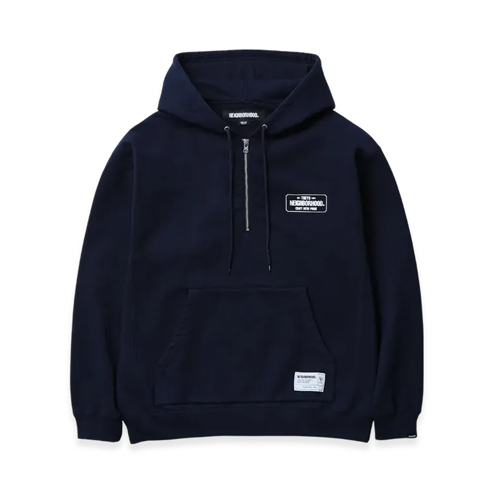 NEIGHBORHOOD Classic Sweat Half Zip Hoodie LS "Navy"