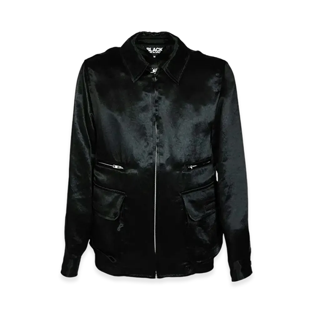 BLACK COMME des GARCONS Acetate / Relime Satin Jacket "Black"