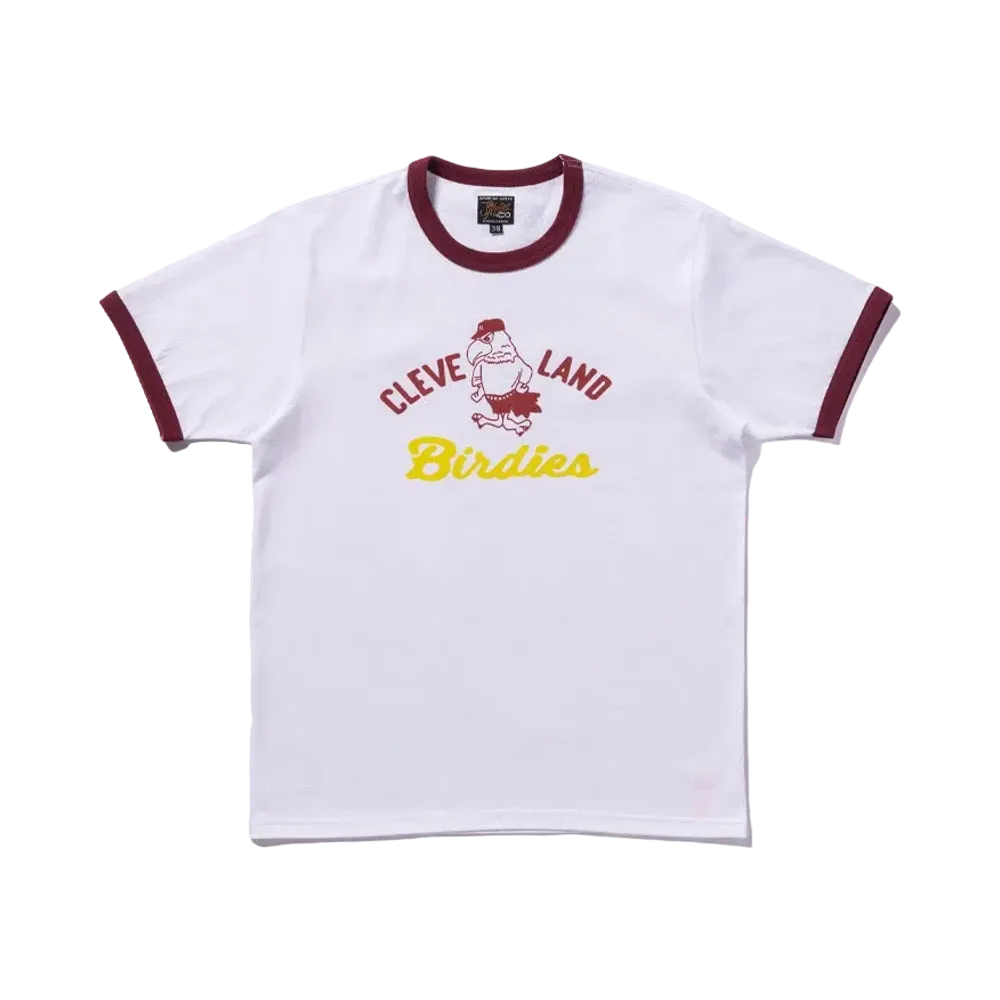 THE REAL McCOY'S Joe Mccoy Tee / Birdies "White x Burgundy"