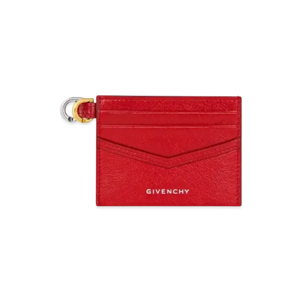 GIVENCHY Voyou Card Holder In Leather "Vermillon/Red"