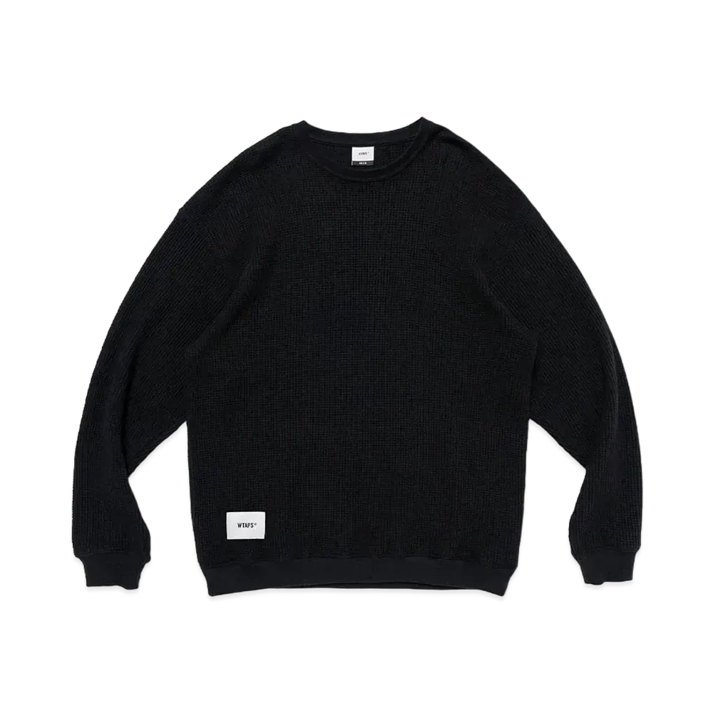WTAPS Waffle / LS / Cotton "Black"