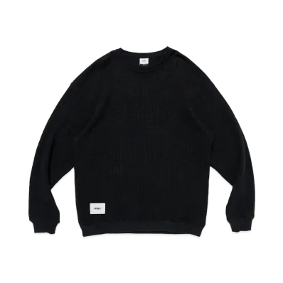 WTAPS Waffle / LS / Cotton "Black"