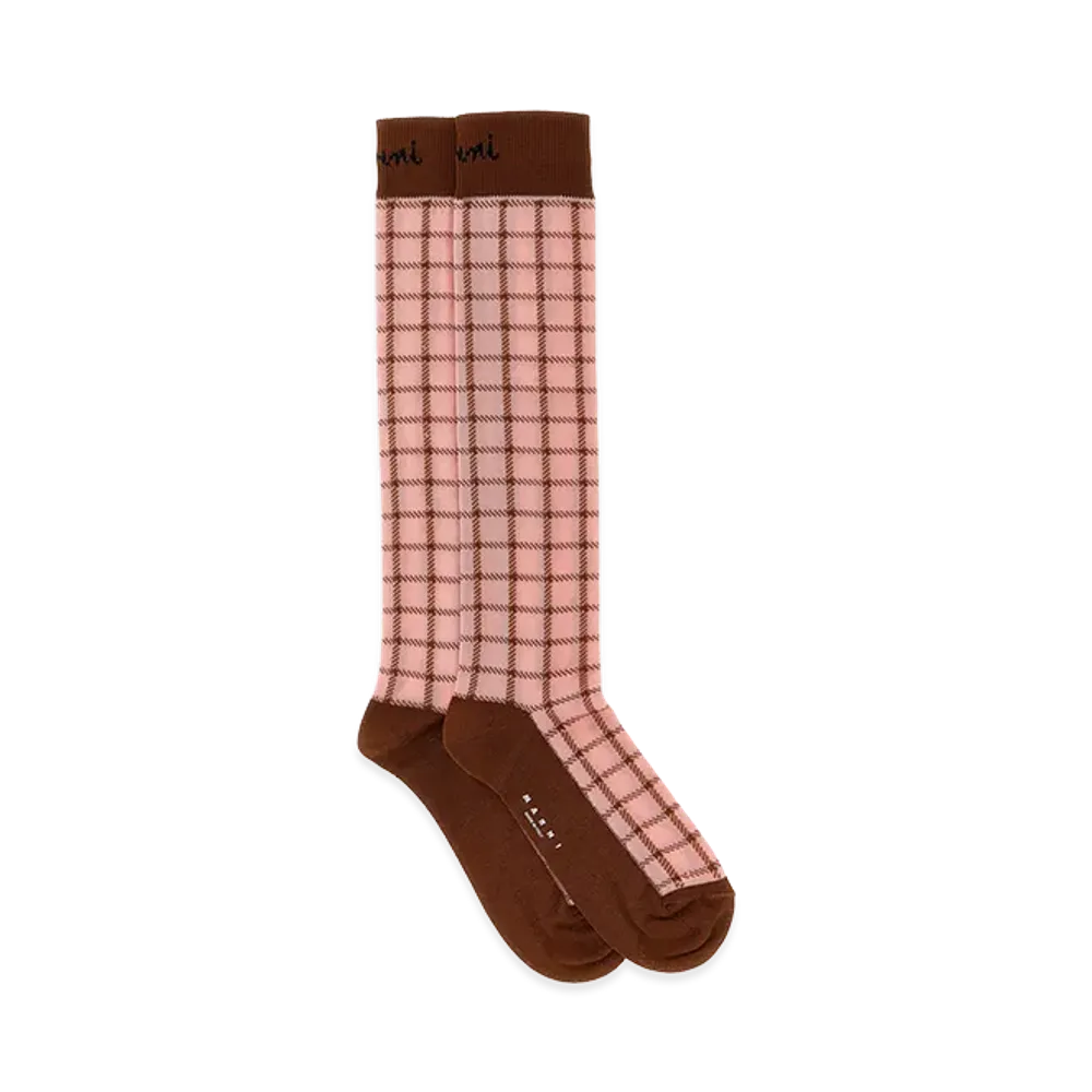 MARNI Women's Check Socks "Multicolor"
