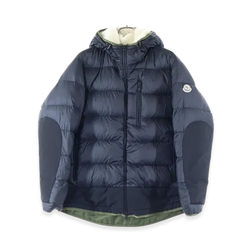 MONCLER Goustan Reversible Down Jacket "Black/Off White/Khaki"