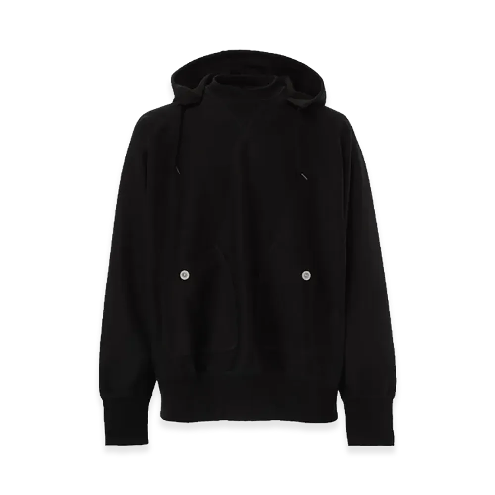 COMME des GARCONS HOMME Hood-Added Cotton Sweatshirts "Black"