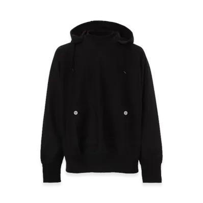 COMME des GARCONS HOMME Hood-Added Cotton Sweatshirts "Black"