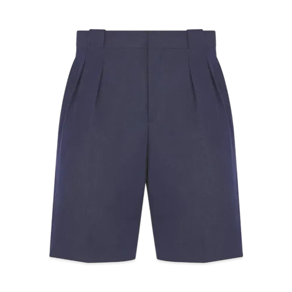 Dior Men's Bermuda Shorts with CD Diamond Embroidery Cotton-Blend Twill "Navy Blue"