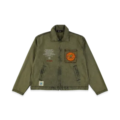 WIND AND SEA x PaRappa the Rapper x DE LA SOUL Denim Jacket "Yellow"