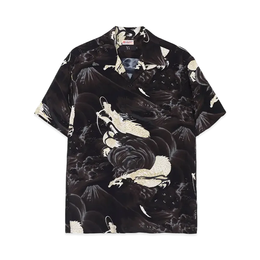 Y's x SUN SURF Aloha Shirt "Black"