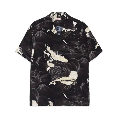 Y's x SUN SURF Aloha Shirt "Black"