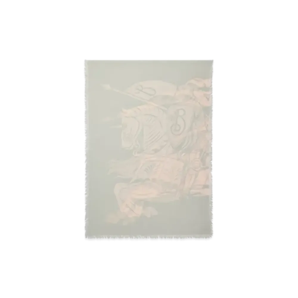Burberry Wide EKD Wool Scarf "Mitten"