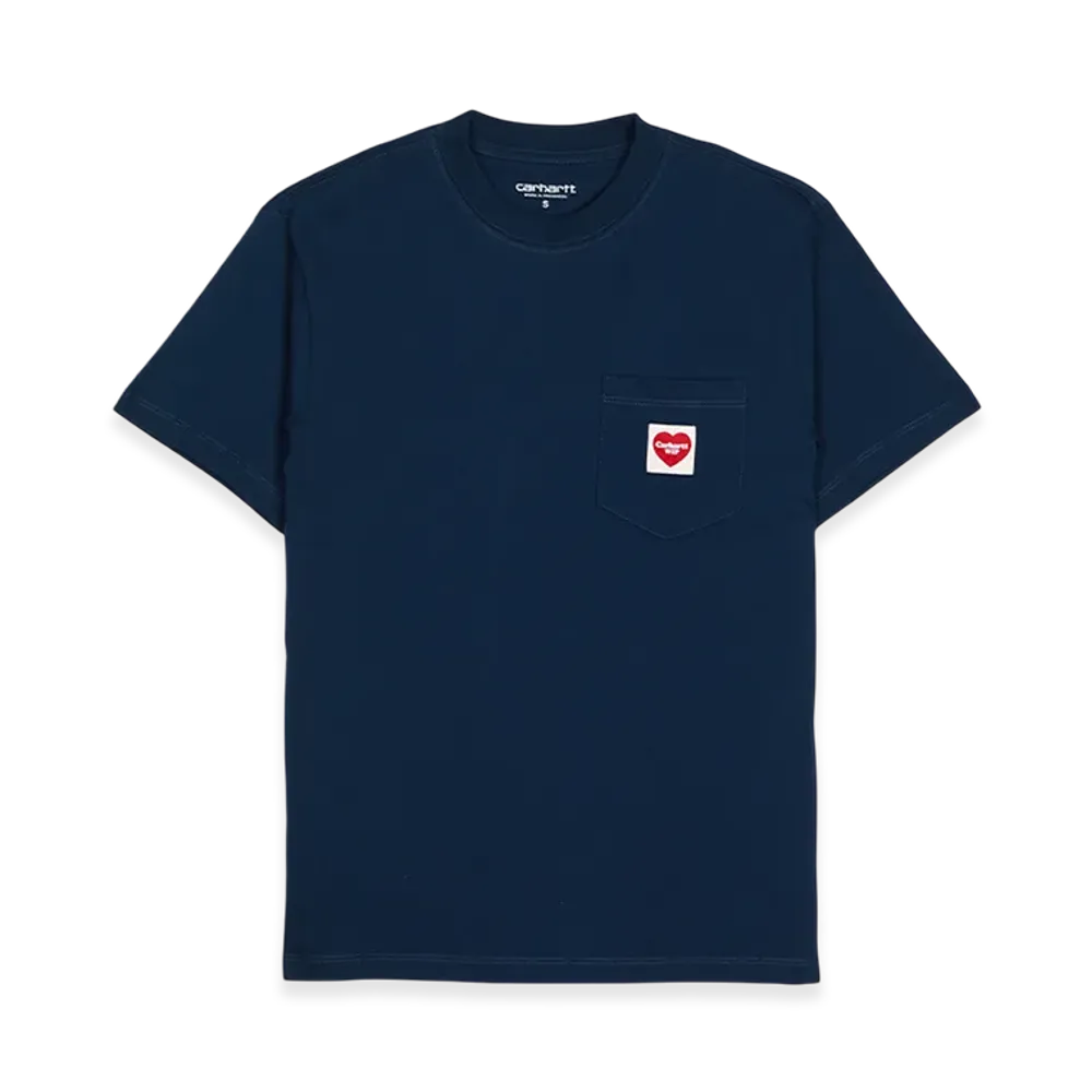 Carhartt WIP Women's Pocket Heart Short Sleeve T-Shirt "Navy"