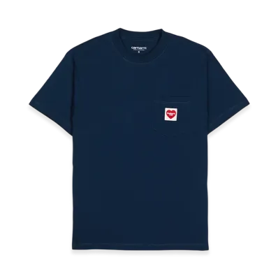 Carhartt WIP Women's Pocket Heart Short Sleeve T-Shirt "Navy"