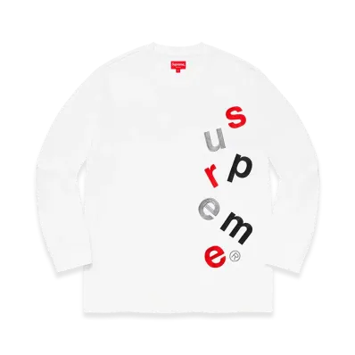 Supreme Scatter Logo L/S Top "White"